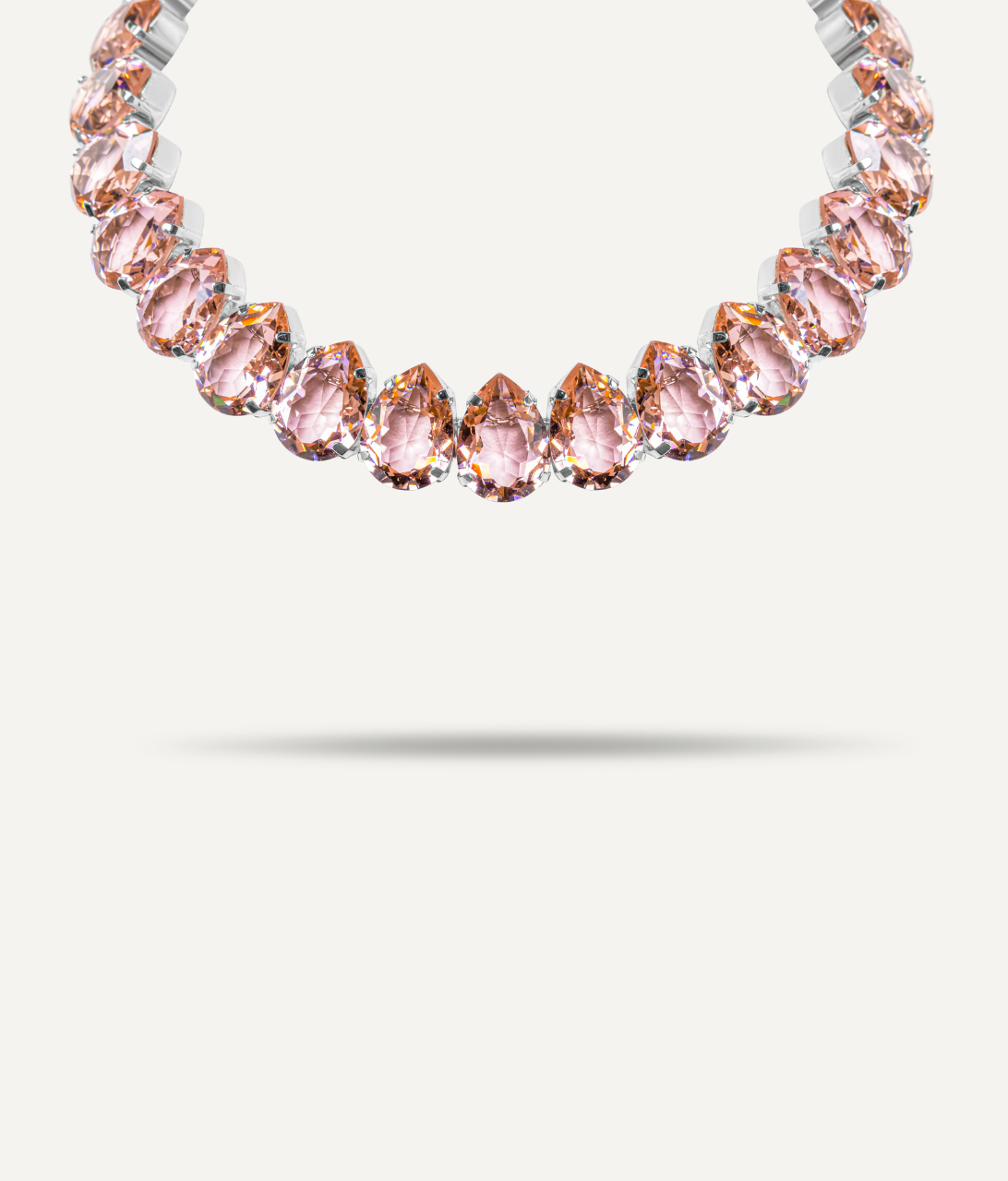 Pink crystal necklace